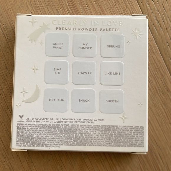 Colourpop Pressed powder Eyeshadow Palette Clearly in Love NEW in box - Picture 2 of 5